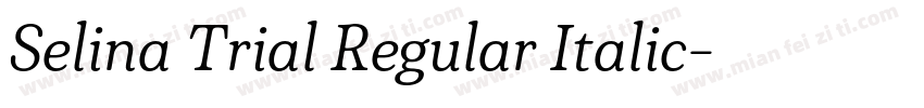 Selina Trial Regular Italic字体转换